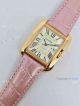 Swiss Replica Cartier Tank Watch Gold Case Pink Leather  (3)_th.jpg